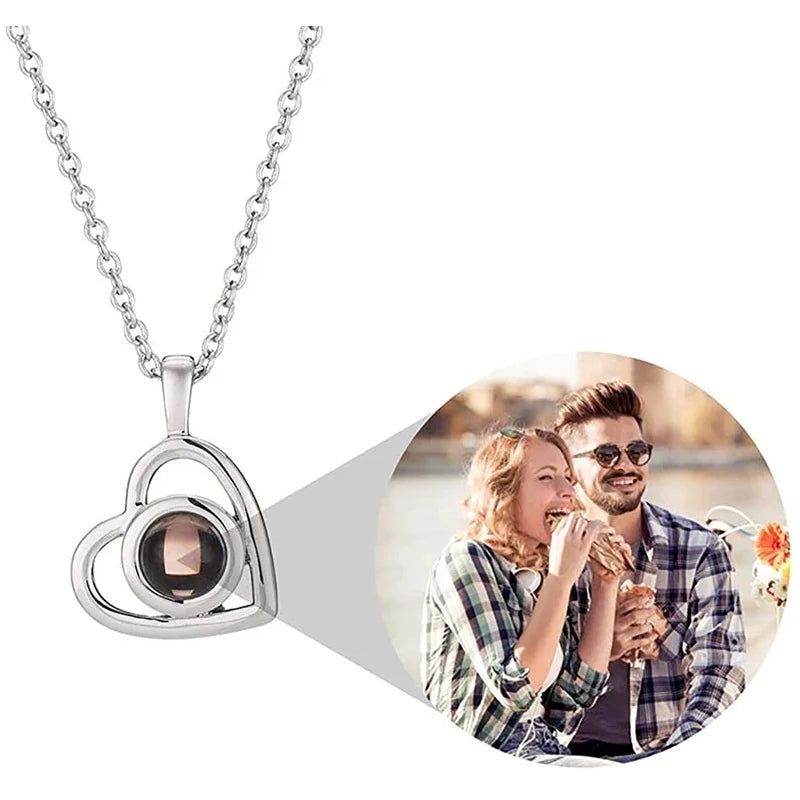 Custom Projection Photo Necklace Personalized Pet Photo Pendant Chain Pet Memorial Gift Anniversary gift Valentine's 2025
