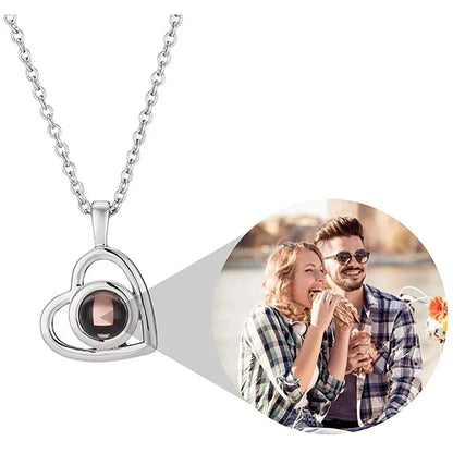 Custom Projection Photo Necklace Personalized Pet Photo Pendant Chain Pet Memorial Gift Anniversary gift Valentine's 2025