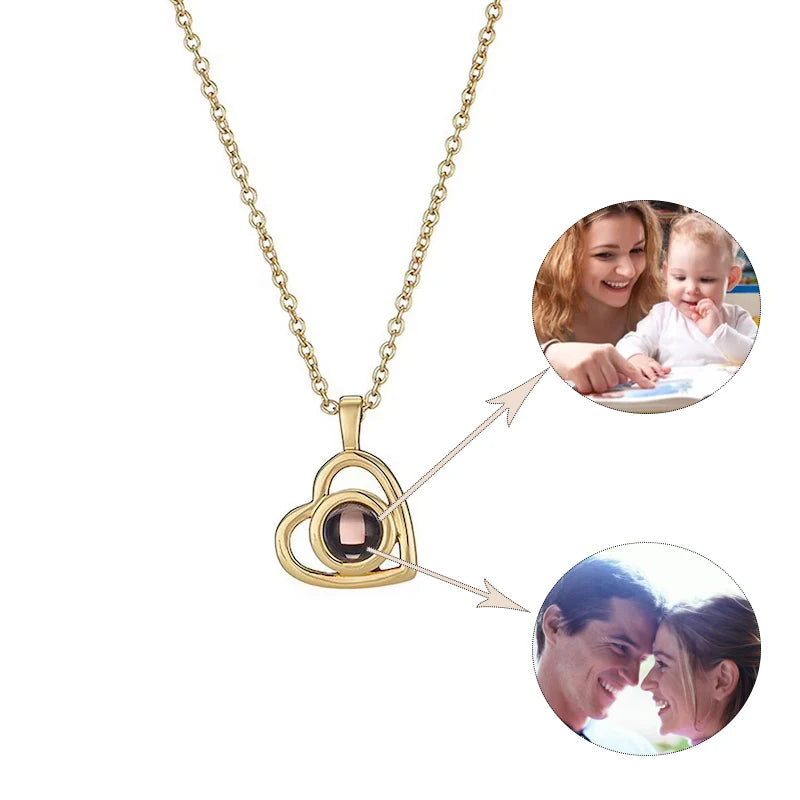 Custom Projection Photo Necklace Personalized Pet Photo Pendant Chain Pet Memorial Gift Anniversary gift Valentine's 2025